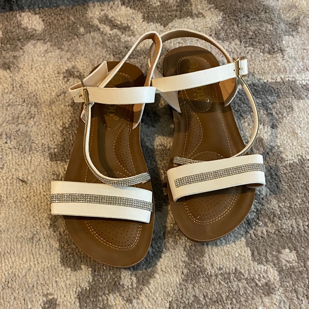 Indigo White and Silver Kids Sandals